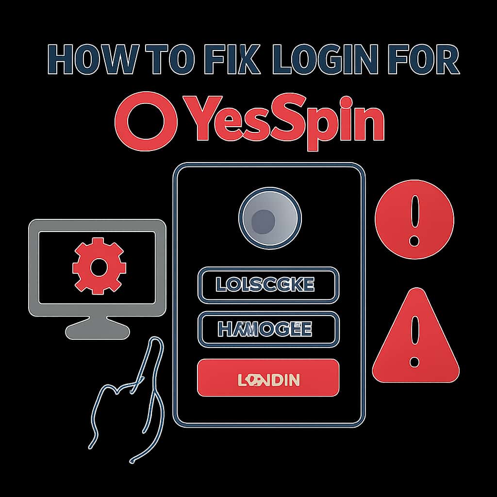 An educational illustration on resolving login issues for YesSpin.