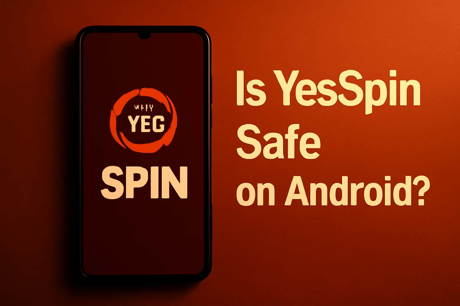 Informational graphic on the safety of YesSpin on Android.