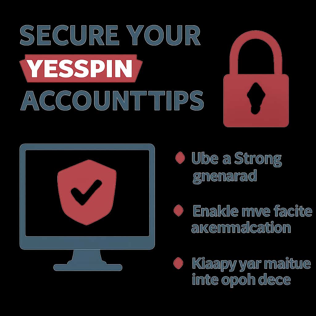 Diagram illustrating tips for securing a YesSpin account.