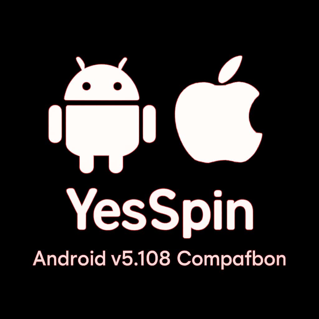 A badge highlighting the comparison of YesSpin on Android and iOS.