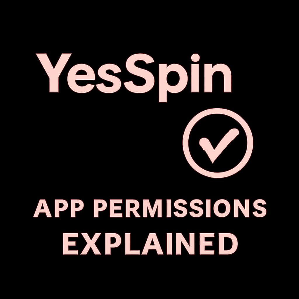 A badge illustrating YesSpin app permissions information.