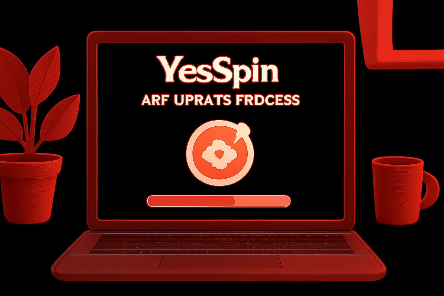 An informative graphic illustrating the YesSpin App Update Process.