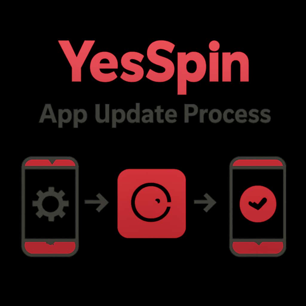 An educational diagram about the YesSpin App Update Process.