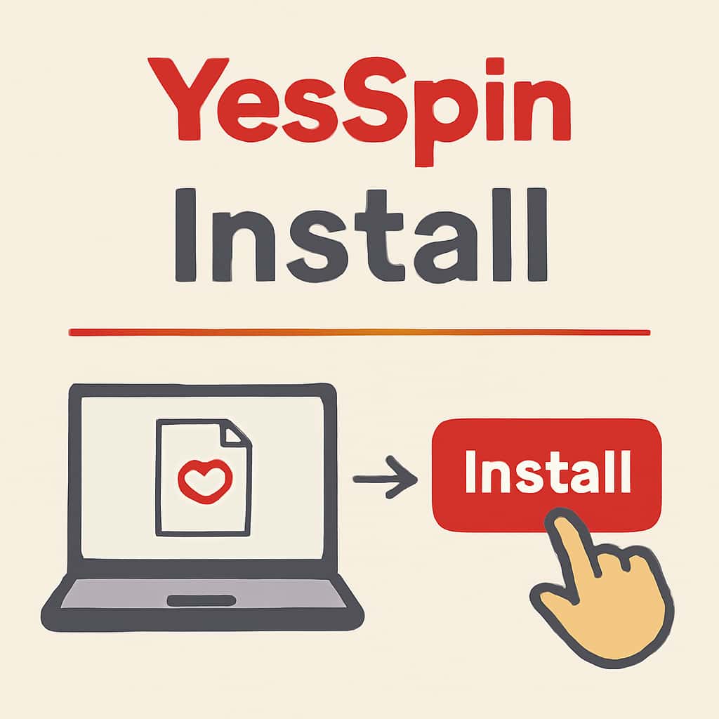 Diagram explaining YesSpin installation steps.