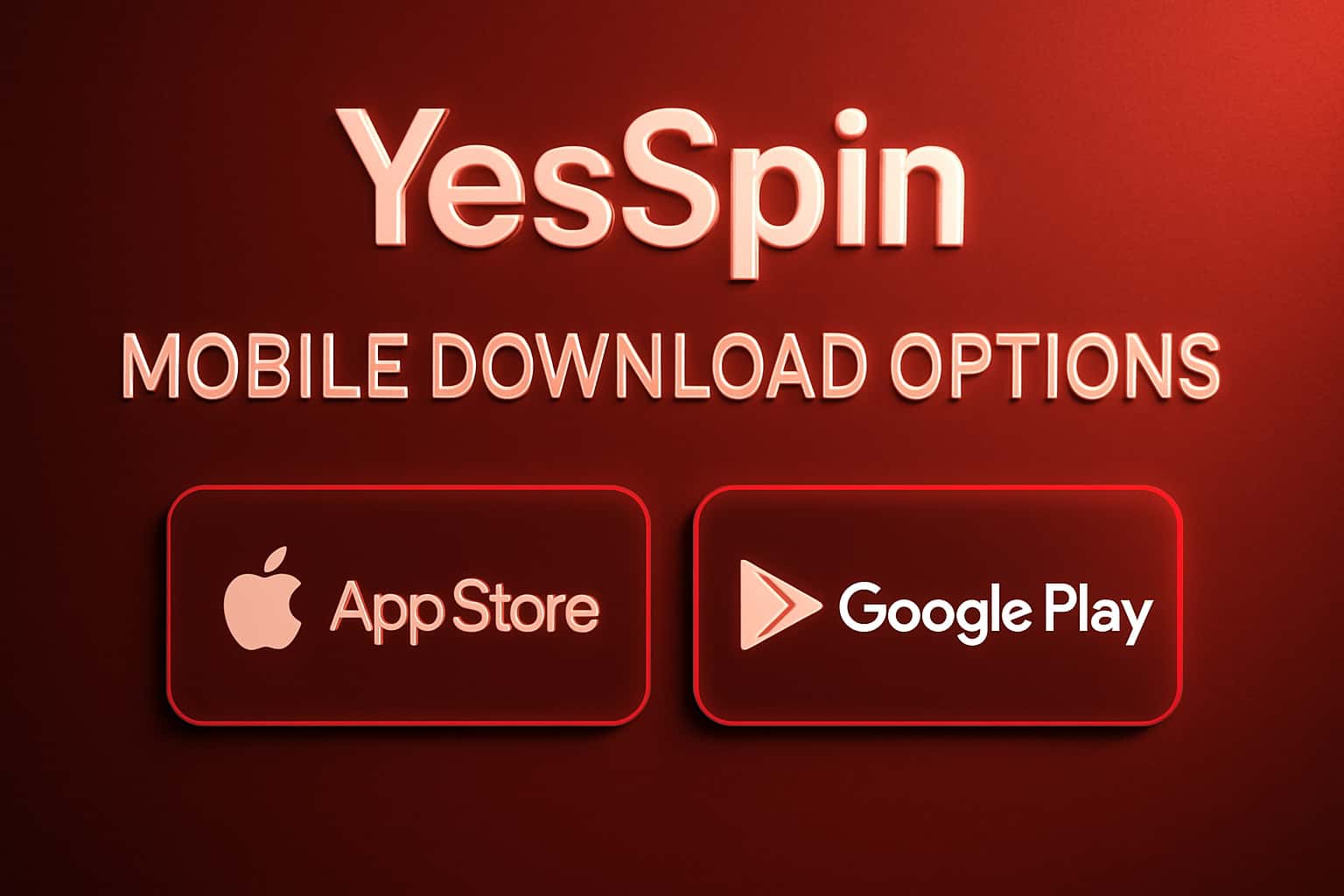 Informational graphic showcasing YesSpin Mobile Download Options.
