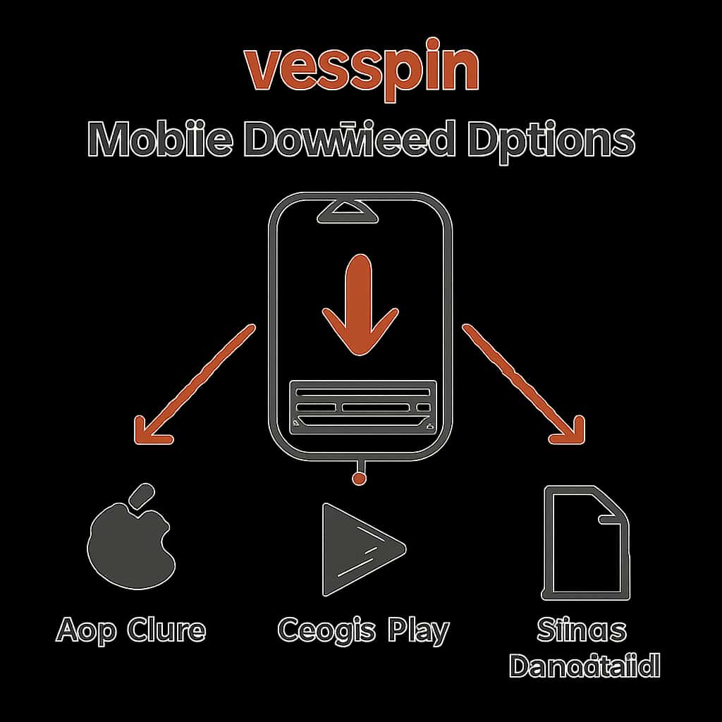 Diagram illustrating the download process for YesSpin Mobile.
