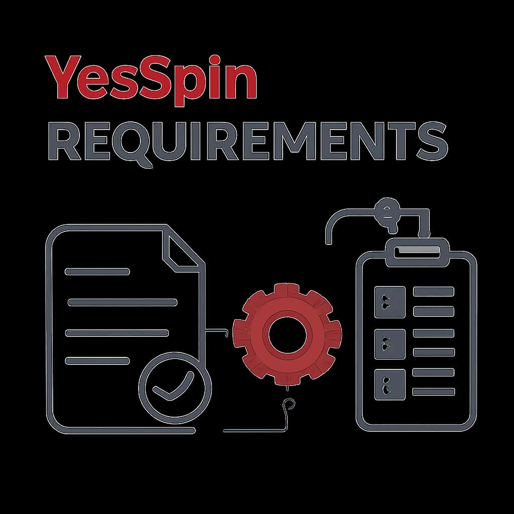 An educational illustration showing the steps to meet YesSpin Requirements.