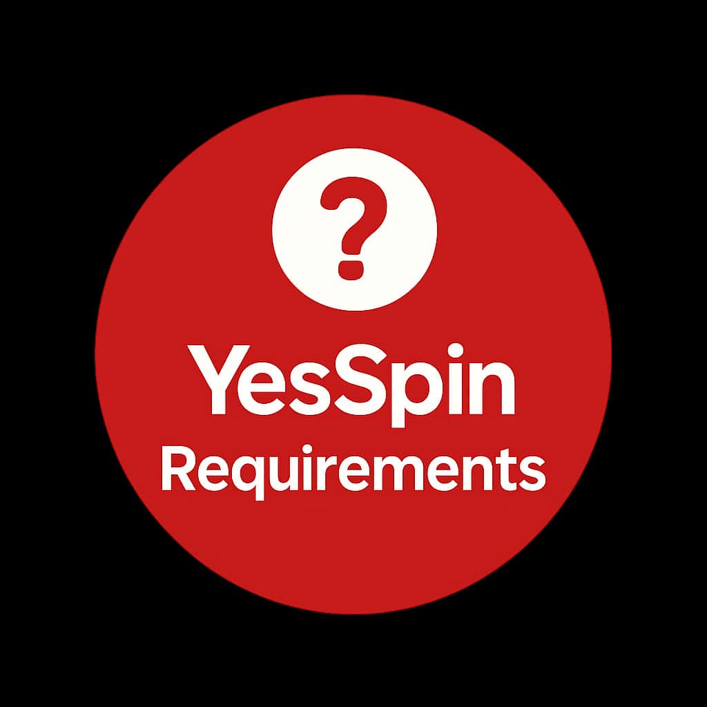 A badge representing YesSpin Requirements as a guide to app specifications.