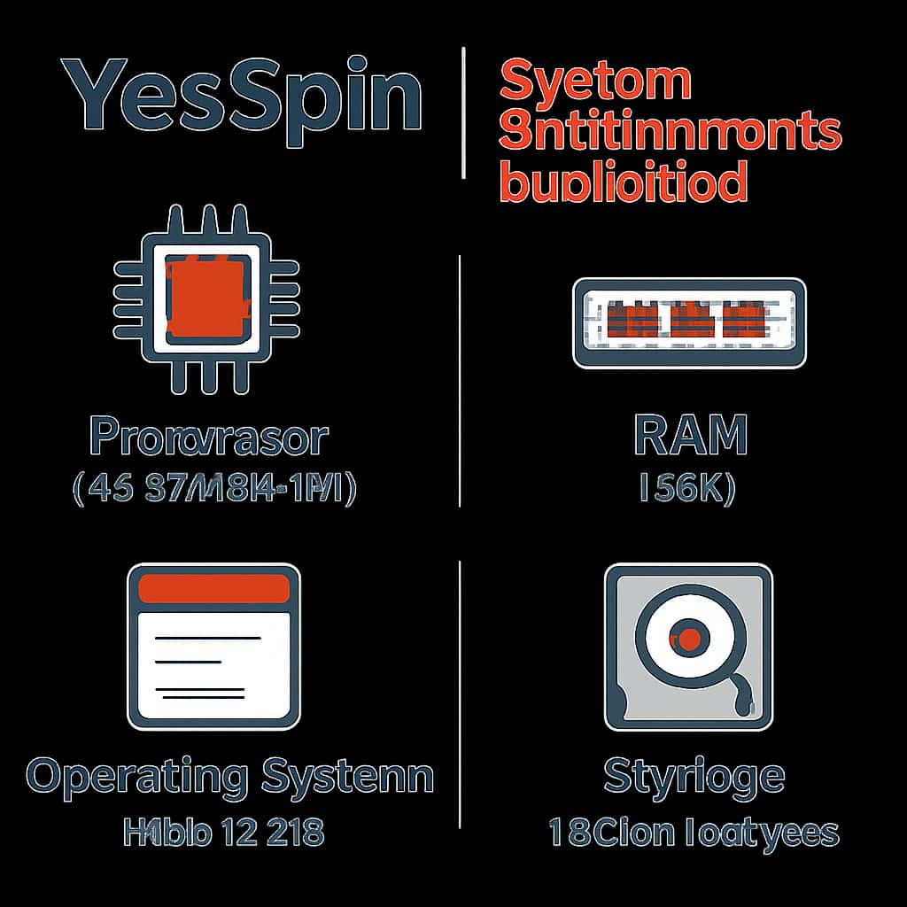 Diagram illustrating YesSpin system requirements.