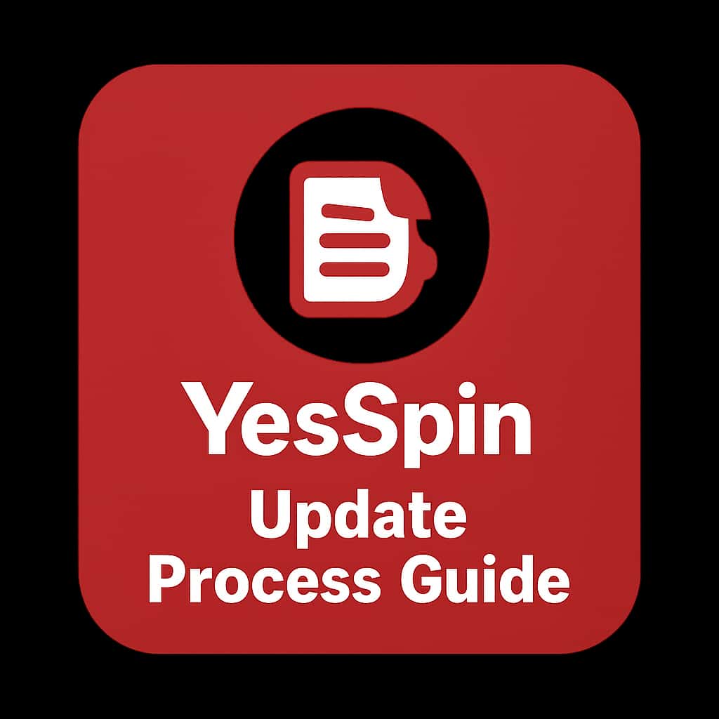 Icon representing the YesSpin Update Process Guide in a concise and clear manner.